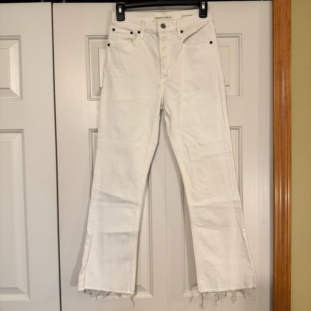 Denim Forum Bailey‎ High Rise Crop Flare Jeans